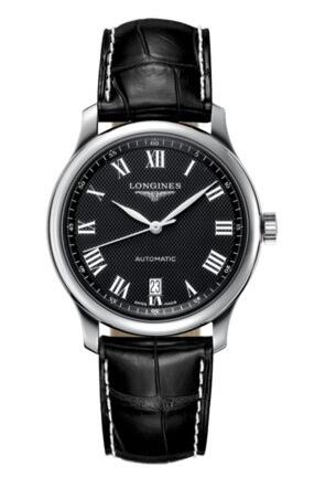 For the combination of black and white, this replica Longines watch directly shows the classical design features.