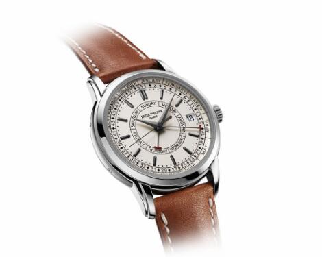 The timepiece looks simple but in fact, it is an exquisite watch with complicated function.